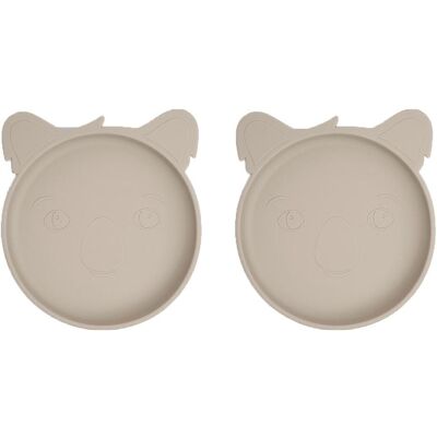 Nuuroo, Kindergeschirr + Kinderbesteck, 2 Pack Silikon Teller Koala Cobblestone Nuuroo, Kindergeschirr + Kinderbesteck, 2 Pack Silikon Teller Koala Cobblestone