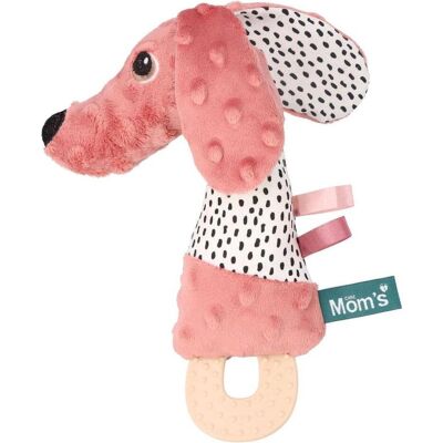 Hencz Toys, Beissring, Zabawka Jamiś piszczek z gryzakiem pastel róż Hencz Toys, Beissring, Zabawka Jamiś piszczek z gryzakiem pastel róż