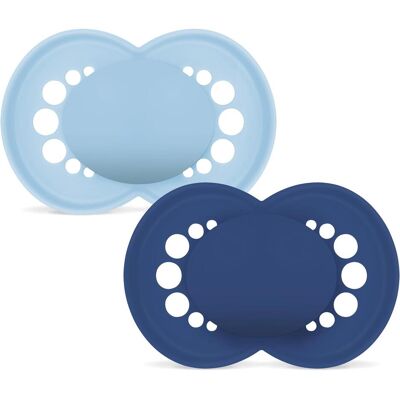 MAM, Nuggi, - Orig Silk Pacifier 16-36m 2 Pack - Blue (2x, 16 - 36 Monate) MAM, Nuggi, - Orig Silk Pacifier 16-36m 2 Pack - Blue (2x, 16 - 36 Monate)