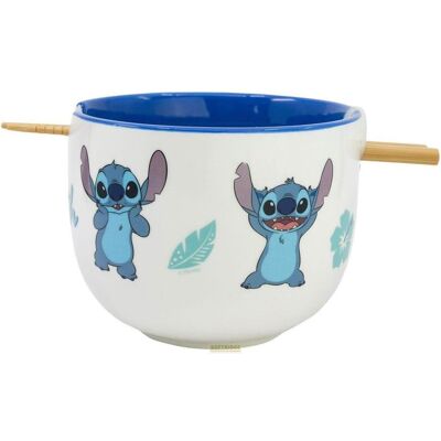 Stor, Kindergeschirr + Kinderbesteck, STITCH - Bol à Ramen avec Baguette - 450 ml Stor, Kindergeschirr + Kinderbesteck, STITCH - Bol à Ramen avec Baguette - 450 ml