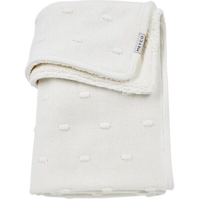 Meyco - Ledikantdeken Knots Teddy - 100x150 cm - OffWhite Meyco - Ledikantdeken Knots Teddy - 100x150 cm - OffWhite
