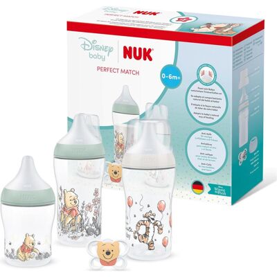 NUK, Babyflasche, Perfect Match Babyflaschen & Schnuller-Set Winnie Puuh (150 ml) NUK, Babyflasche, Perfect Match Babyflaschen & Schnuller-Set Winnie Puuh (150 ml)