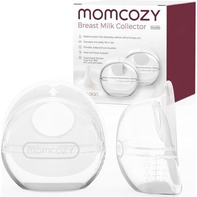 Momcozy, Milchpumpe Zubehör, 90ml Wiederverwendbarer Milchsammler Für Muttermilch - Doppelt Momcozy, Milchpumpe Zubehör, 90ml Wiederverwendbarer Milchsammler Für Muttermilch - Doppelt