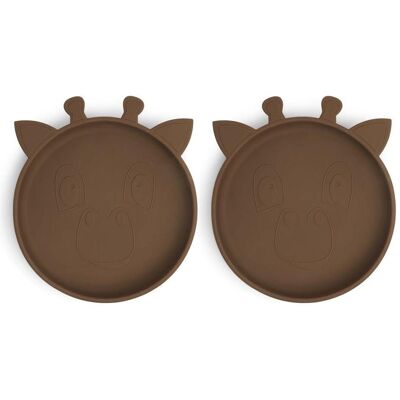 Nuuroo - Akila Silikonplatte 2er-Set Giraffe Nuuroo - Akila Silikonplatte 2er-Set Giraffe