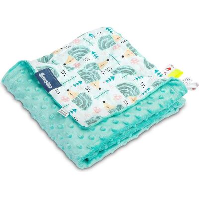 Sensillo, Babydecke, Minky-Decke, 75x100, blaue Farbe (100 x 75 cm) Sensillo, Babydecke, Minky-Decke, 75x100, blaue Farbe (100 x 75 cm)
