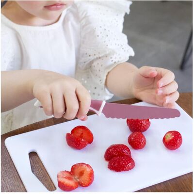 Kiddikutter Rosa Kindermesser - Sicheres Obst- und Gemüsemesser Kiddikutter Rosa Kindermesser - Sicheres Obst- und Gemüsemesser