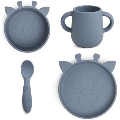 Nuuroo, Kindergeschirr + Kinderbesteck, Lykke silicone dinner set - 4 pack - Bering Sea Nuuroo, Kindergeschirr + Kinderbesteck, Lykke silicone dinner set - 4 pack - Bering Sea