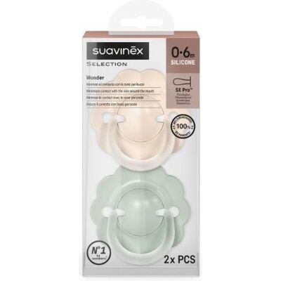 Suavinex, Nuggi, 2x Schnuller umkehrbar Wunder 0-6M hellgrün+beige (2x, 0 - 6 Monate) Suavinex, Nuggi, 2x Schnuller umkehrbar Wunder 0-6M hellgrün+beige (2x, 0 - 6 Monate)