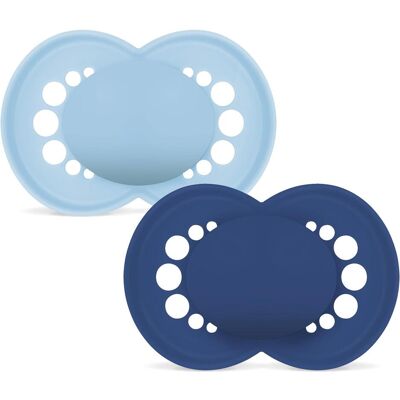 MAM, Nuggi, - Original Silk 2p Box V Unprinted - Blue - 6-16m (2x, 6 - 16 Monate) MAM, Nuggi, - Original Silk 2p Box V Unprinted - Blue - 6-16m (2x, 6 - 16 Monate)