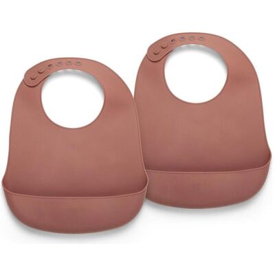 Nuuroo Tex Silikon Lätzchen 2er-Pack - Mahagoni Nuuroo Tex Silikon Lätzchen 2er-Pack - Mahagoni
