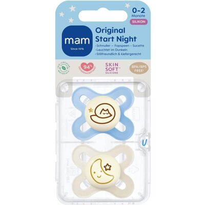 MAM, Nuggi Zubehör, Ori.Start Night 0-2 blue MAM, Nuggi Zubehör, Ori.Start Night 0-2 blue