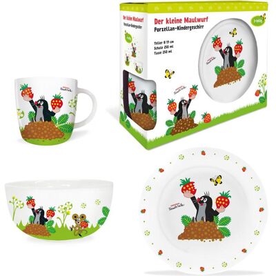 Trötsch, Kindergeschirr + Kinderbesteck, Geschirrset Maulwurf Erdbeere 3-teilig Trötsch, Kindergeschirr + Kinderbesteck, Geschirrset Maulwurf Erdbeere 3-teilig