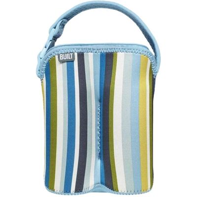 Pricenet BUILT Bottle Buddy Zwei-Flaschen-Tragetasche mit Halterung - Babyblauer Streifen - Flaschenkühltasche Pricenet BUILT Bottle Buddy Zwei-Flaschen-Tragetasche mit Halterung - Babyblauer Streifen - Flaschenkühltasche