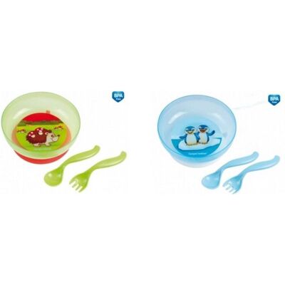 Komelon, Kindergeschirr + Kinderbesteck, CANPOL BABIES plate with cutlery, 21/300 Komelon, Kindergeschirr + Kinderbesteck, CANPOL BABIES plate with cutlery, 21/300