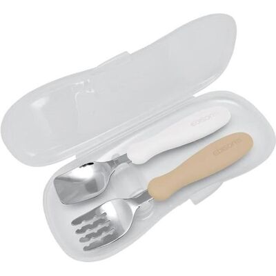 Edison mama, Kindergeschirr + Kinderbesteck, Besteck mit Milch-/Kartoffeletui Edison mama, Kindergeschirr + Kinderbesteck, Besteck mit Milch-/Kartoffeletui
