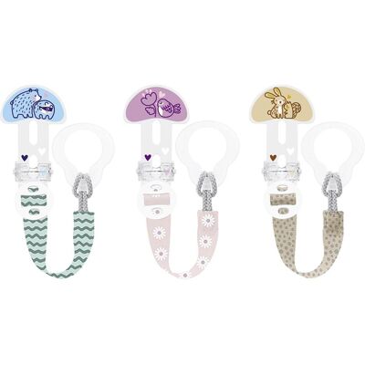 MAM Clip-It Schnullerclip Set 6 Stück Mehrfarbig MAM Clip-It Schnullerclip Set 6 Stück Mehrfarbig