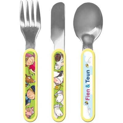 Bambolino Toys, Kindergeschirr + Kinderbesteck, Fien & Teun Besteckset, 3-teilig. Bambolino Toys, Kindergeschirr + Kinderbesteck, Fien & Teun Besteckset, 3-teilig.