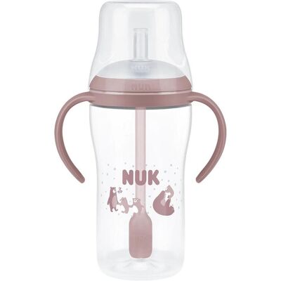 NUK, Babyflasche, Perfekte Passform Bärenflasche mit Strohhalm (260 ml) NUK, Babyflasche, Perfekte Passform Bärenflasche mit Strohhalm (260 ml)