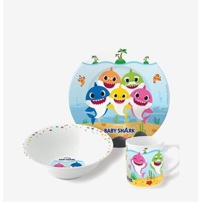 Stor, Kindergeschirr + Kinderbesteck, - 3 pcs. Gift Set - Baby Shark (31585) Stor, Kindergeschirr + Kinderbesteck, - 3 pcs. Gift Set - Baby Shark (31585)