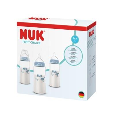 NUK, Babyflasche, First Choice + Boy 3er Flaschenset Wal (300 ml) NUK, Babyflasche, First Choice + Boy 3er Flaschenset Wal (300 ml)