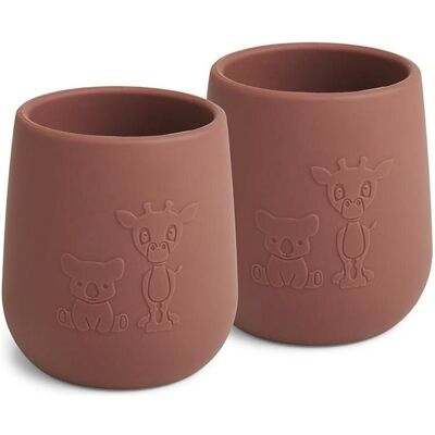 Nuuroo, Kindergeschirr + Kinderbesteck, Abel Silicone Cup 2-Pack - Mahogany (NU112) Nuuroo, Kindergeschirr + Kinderbesteck, Abel Silicone Cup 2-Pack - Mahogany (NU112)