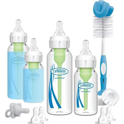 Dr. Dry, Babyflasche, Set di Bottiglie in Vetro Anti-Coliche Dr. Dry, Babyflasche, Set di Bottiglie in Vetro Anti-Coliche