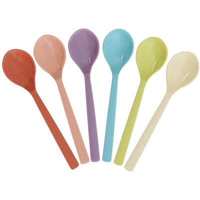Rice, Kindergeschirr + Kinderbesteck, - Melamine Tea Spoon - Glory Days Colors - Set of 6 Rice, Kindergeschirr + Kinderbesteck, - Melamine Tea Spoon - Glory Days Colors - Set of 6