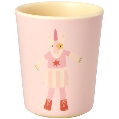 Rice, Kindergeschirr + Kinderbesteck, - Melamine Kids Cup with Unicorn Print - Matte Pink - 150 ml Rice, Kindergeschirr + Kinderbesteck, - Melamine Kids Cup with Unicorn Print - Matte Pink - 150 ml