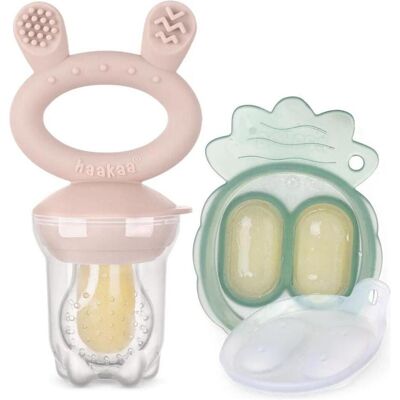 Haakaa, Kindergeschirr + Kinderbesteck, - Freeze-N-Feed Mini Combo - Blush Feeder Pea Green Tray Haakaa, Kindergeschirr + Kinderbesteck, - Freeze-N-Feed Mini Combo - Blush Feeder Pea Green Tray
