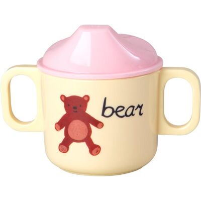 Rice, Kindergeschirr + Kinderbesteck, - Melamine 2 Handle Baby Cup with ABCPrint - Pink - 250 ml Rice, Kindergeschirr + Kinderbesteck, - Melamine 2 Handle Baby Cup with ABCPrint - Pink - 250 ml
