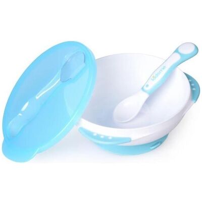 Homla, Kindergeschirr + Kinderbesteck, Kidsme bļoda ar piesūcekni vāciņu un termokarotīti Aquamarine no 9 mēn. 9832AQ Homla, Kindergeschirr + Kinderbesteck, Kidsme bļoda ar piesūcekni vāciņu un termokarotīti Aquamarine no 9 mēn. 9832AQ