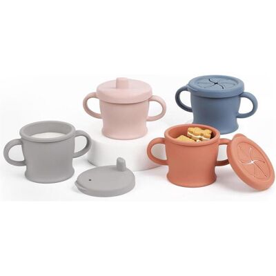 Haakaa, Kindergeschirr + Kinderbesteck, Trink und Snack Tasse - Stahlblau Haakaa, Kindergeschirr + Kinderbesteck, Trink und Snack Tasse - Stahlblau