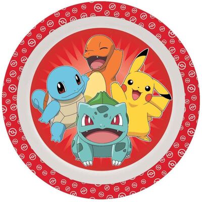 Kindergeschirr + Kinderbesteck, Pokémon Plastikteller Kindergeschirr + Kinderbesteck, Pokémon Plastikteller