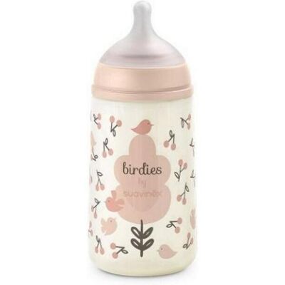 Suavinex, Babyflasche, Schoppen Birdies 270ml - Sauger SXPro M - rosa (270 ml) Suavinex, Babyflasche, Schoppen Birdies 270ml - Sauger SXPro M - rosa (270 ml)