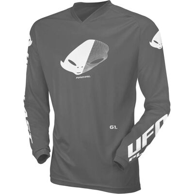 Ufo Plast, Jungen, Velotrikot, Kinderjersey Ufo Radial Grey Gr. XS (XS), Grau, XS Ufo Plast, Jungen, Velotrikot, Kinderjersey Ufo Radial Grey Gr. XS (XS), Grau, XS