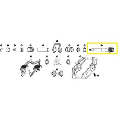Crankbrothers, Schuhplatten, Ersatzachse für Mallet DH / Mallet E LS Pedale, Schwarz Crankbrothers, Schuhplatten, Ersatzachse für Mallet DH / Mallet E LS Pedale, Schwarz