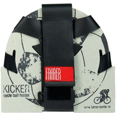 Fahrer Kicker - Ballhalter für Fahrradrahmen, Sattelstütze, Gepäckträger Fahrer Kicker - Ballhalter für Fahrradrahmen, Sattelstütze, Gepäckträger