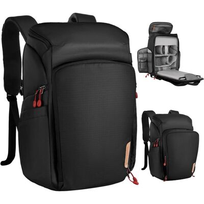 K&F Concept Fotorucksack mit Laptopfach, erweiterbar, für Kameras und Drohnen (Fotorucksack, 25 l), Kameratasche, Rot K&F Concept Fotorucksack mit Laptopfach, erweiterbar, für Kameras und Drohnen (Fotorucksack, 25 l), Kameratasche, Rot