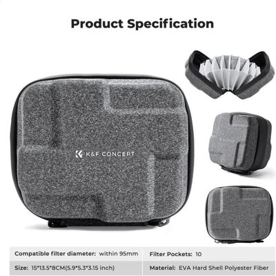 K&F Concept KF13.175 Filter Case, Kameratasche, Schwarz K&F Concept KF13.175 Filter Case, Kameratasche, Schwarz