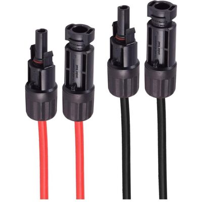 Shiverpeaks, Zubehör Stromerzeuger, -PV4 Verlängerung, 6mm², 2er Set rot/schwarz, 1m (Solarkabel, Solarstecker) Shiverpeaks, Zubehör Stromerzeuger, -PV4 Verlängerung, 6mm², 2er Set rot/schwarz, 1m (Solarkabel, Solarstecker)