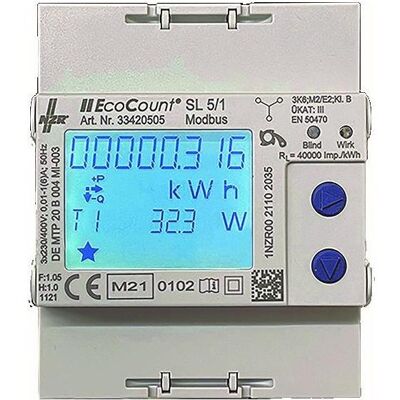 NZR EcoCount SL 33420518 - Elektrischer Zähler 85A Modbus MID NZR EcoCount SL 33420518 - Elektrischer Zähler 85A Modbus MID