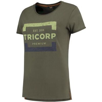 Tricorp, Arbeitsoberteil, 104004ArmyXS T-Shirt Premium Dames (XS) Tricorp, Arbeitsoberteil, 104004ArmyXS T-Shirt Premium Dames (XS)