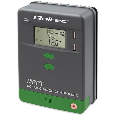 Qoltec, Laderegler, MPPT Solarladeregler mit Temperatursensor 10A Qoltec, Laderegler, MPPT Solarladeregler mit Temperatursensor 10A