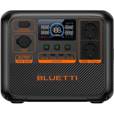 Bluetti, Power Station, AC70P (864 Wh, 10.70 kg) Bluetti, Power Station, AC70P (864 Wh, 10.70 kg)