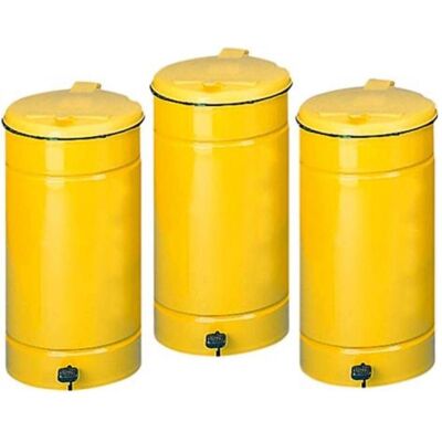VAR Abfallbehälter m.Pedal H700 mm D450 mm gelb, Abfalleimer, Gelb VAR Abfallbehälter m.Pedal H700 mm D450 mm gelb, Abfalleimer, Gelb