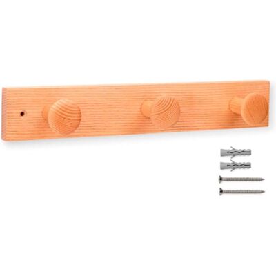 Inofix Holz Wandgarderobe - 3 Haken - 6x36x6cm - Kleiderhalter Inofix Holz Wandgarderobe - 3 Haken - 6x36x6cm - Kleiderhalter