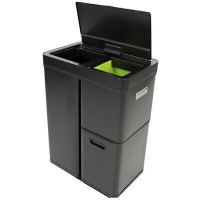 EKO Mirage Plus Sensor 30 + 2 x 15 Liter Mat Zwart, Abfalleimer, Schwarz EKO Mirage Plus Sensor 30 + 2 x 15 Liter Mat Zwart, Abfalleimer, Schwarz