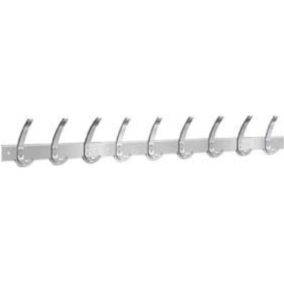 Kerkmann Wandgarderobe - Silber Stahl 15 Haken 65x17 cm Kerkmann Wandgarderobe - Silber Stahl 15 Haken 65x17 cm