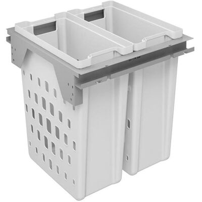 Hettich, Wäschekorb, Wäschekorbauszug 2x40 L Pull Laundry InnoTech sil (40 l) Hettich, Wäschekorb, Wäschekorbauszug 2x40 L Pull Laundry InnoTech sil (40 l)