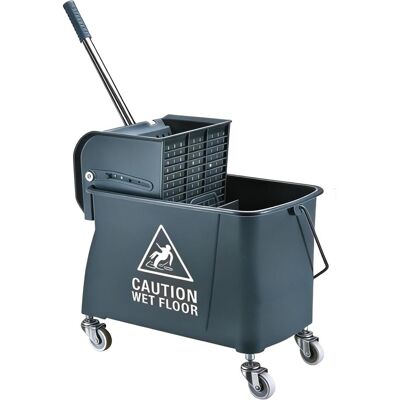 Relaxdays Reinigungswagen44x27x66cm, Reinigungsutensil, Grau, Weiss Relaxdays Reinigungswagen44x27x66cm, Reinigungsutensil, Grau, Weiss